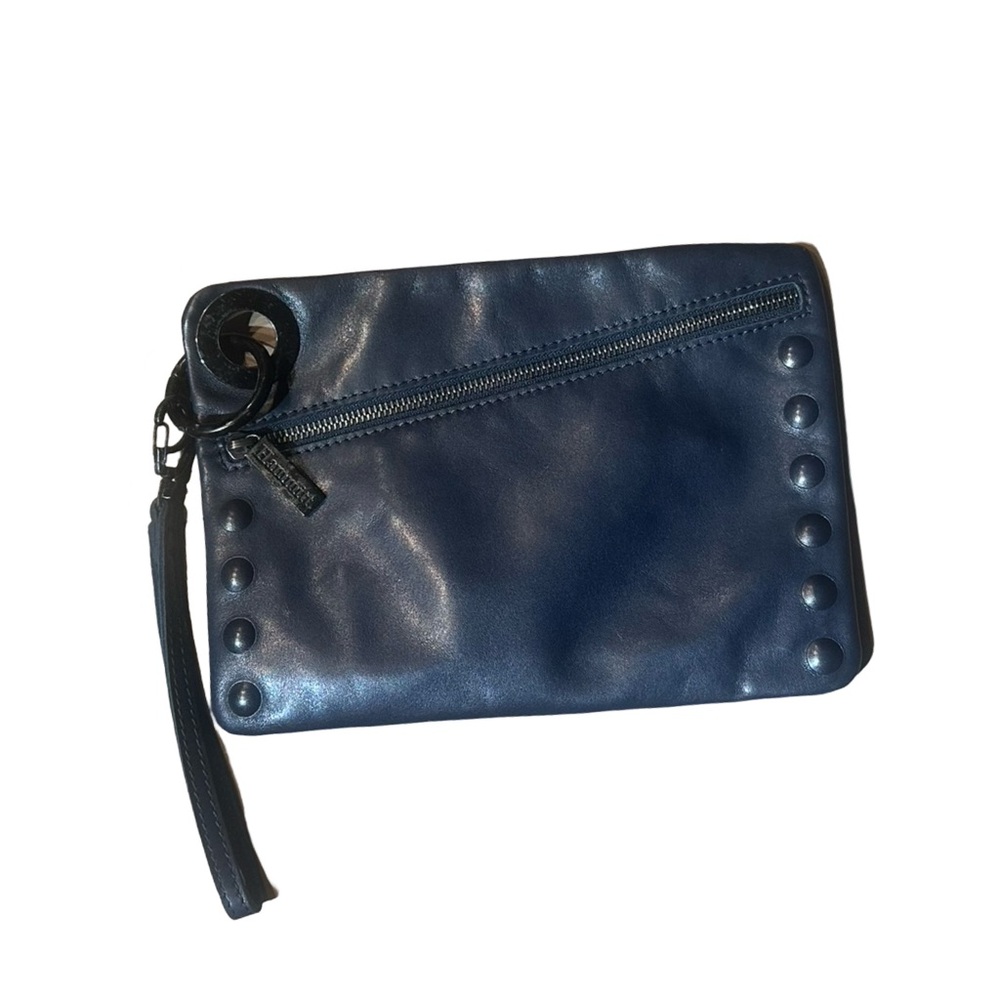 HAMMIT “Nash” Navy Leather Clutch Wristlet